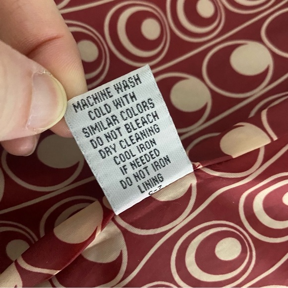 Tulle Anthropologie Button Front Wool Blend Pea Coat Small Red Longline Collared - Picture 8 of 9